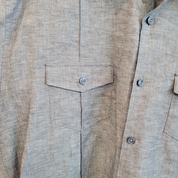 Café Luna Short Sleeve Button Down Shirt Large - Picture 8 of 8